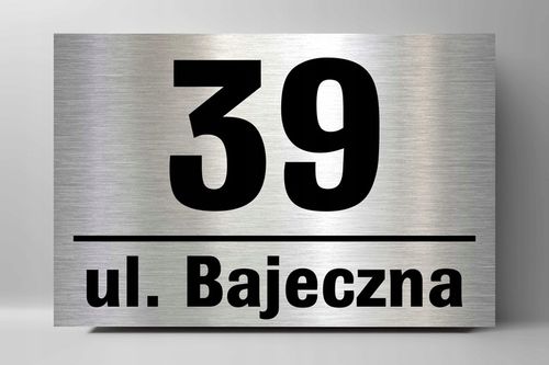 Tabliczka z numerem na dom tablica adresowa aluminiowa numer domu trwała na Arena.pl