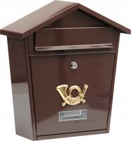 VOREL SKRZYNKA NA LISTY POCZTOWA 380X320X105MM BRĄZOWA
