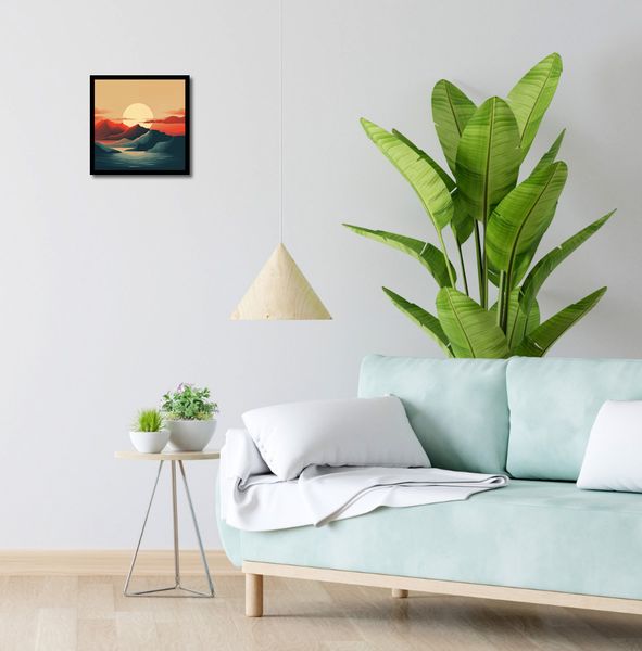 Plakat 30x30cm Zachód Słońca nad Górami zdjęcie 4