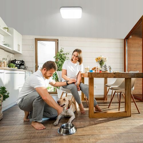 Lampa Sufitowa Plafon LED 24W 2400LM 23x23x5cm Natynkowy Biały na Arena.pl