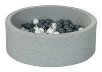 Suchy basen dla dziecka z piłeczkami 200szt (biały, szary)