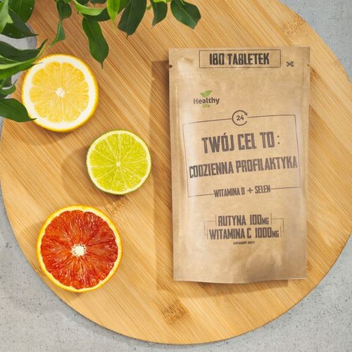 RUTYNA WITAMINA C 500mg - ODPORNOŚĆ CODZIENNA PROFILAKTYKA SELEN 180 TAB. na Arena.pl