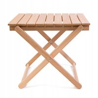 Stolik Drewniany Kawowy Balkonowy Plażowy na Camping Piknik Składany Basic