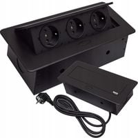 Gniazdo Chowane w Blat Nablatowe Potrójne Gniazdko