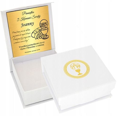 Złoty Łańcuszek z Aniołkiem 925 Anioł Róż Chrzest Komunia Roczek Grawer na Arena.pl