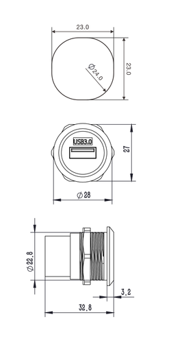 Gniazdo typu USB3.0 Roxtone RAU3D24-C na Arena.pl