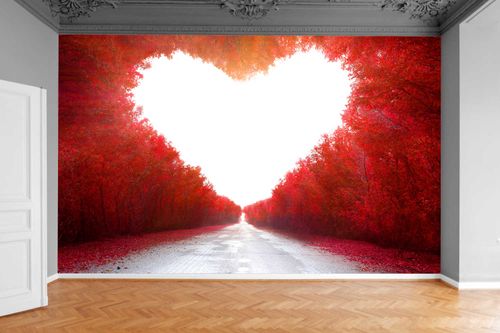 Fototapeta SERCE TUNEL Z DRZEW MIŁOŚCI 370x250 na Arena.pl