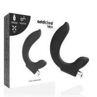 addicted toys model 7 czarny - ładowany masażer strefy prostaty ipx6