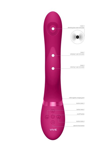 Wibrator Króliczek Masażer Pulsacje 22Cm 10Trybów zdjęcie 8