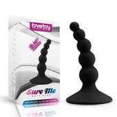 lure me beaded anal plug black