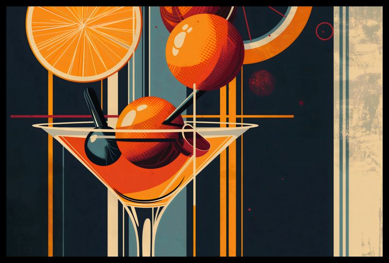 Plakat 60x40cm Koktajl w Stylu zdjęcie 2