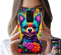 ETUI DO XIAOMI NOTE 9 - KWIACISTE WZORY PIESEK PIES JORK PLECKI