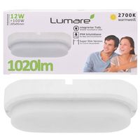 lampa sufitowa led 12w 1020lm ip44 wys. 52mm 2700k