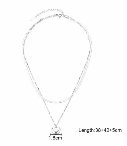 Naszyjnik lancuszek srebrne serduszko CELEBRYTKA zdjęcie 4