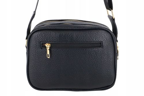 Torebka mała przewieszka miejska klasyczna długi pasek klapeczka CZARNA na Arena.pl