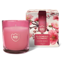 Świeca zapachowa BISPOL Aura sn82-036-449 (Kwitnące kwiaty) ~34h