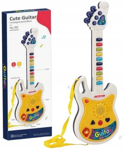 Gitara elektryczna dla dzieci z mikrofonem 3+ na Arena.pl