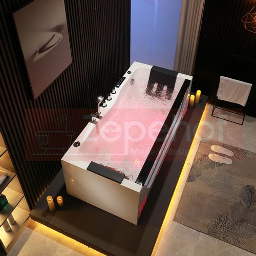 Wanna z hydromasażem EBX-7066 white prostokątna 170cmx78cmx61cm Wodosp na Arena.pl