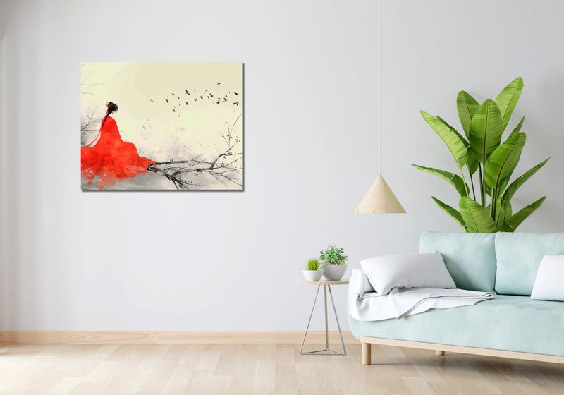 Obraz 90x70cm Diva Na Gałęzi zdjęcie 2