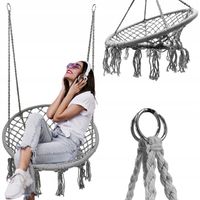 BOCIANIE GNIAZDO FOTEL HUŚTAWKA OGRODOWA HAMAK BOHO 2 BG100SZ SZARY