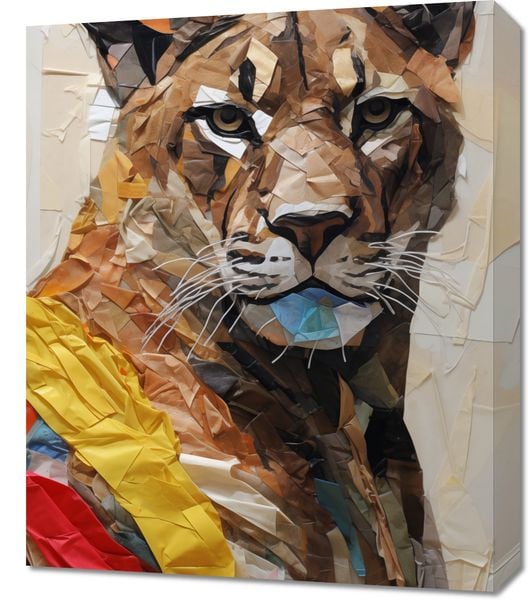 Obraz 50x60cm Papierowy Tygrys zdjęcie 1