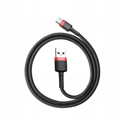 Kabel USB do USB-C Baseus Cafule 2A 3m (czerwono-czarny) na Arena.pl