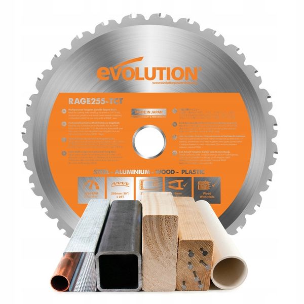 Tarcza piła TCT wielozadaniowa Evolution RAGE 255 zdjęcie 1