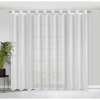 Firana gotowa na przelotkach LUNA 300x250 Eurofirany biała