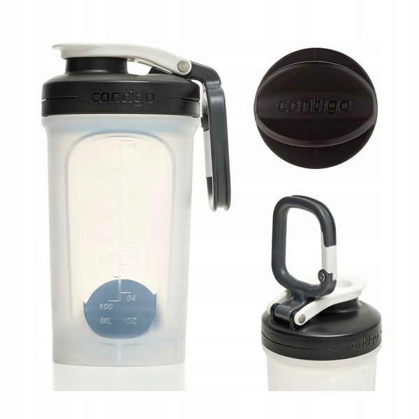 Shaker do odżywek Contigo Shake&Go 2.0 590ml - Biały zdjęcie 1