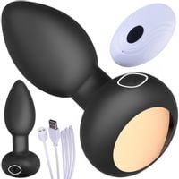 Wibrujący Korek Analny Sterowany Pilotem, Wodoodporny Anal Plug, Usb