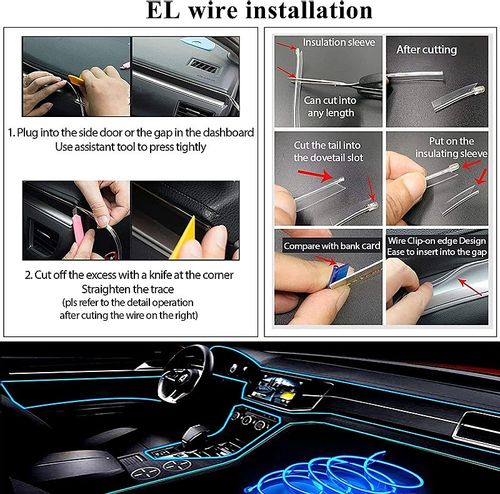 Neon Taśma Neonowa Led Do Dekoracji Wnętrza Samochodu 3M/12V Biała na Arena.pl