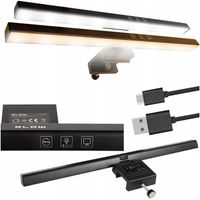 LAMPKA LED NA MONITOR EKRAN KOMPUTER REGULOWANA 3 BARWY KLIPS 48 DIOD USB-C