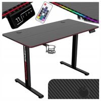 Biurko Elektryczne Regulowane Komputerowe 120 cm Podświetlane Rgb Gamingowe