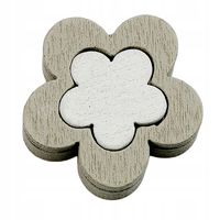 Drewniane scrapki KWIAT 2-części 20mm 1szt.