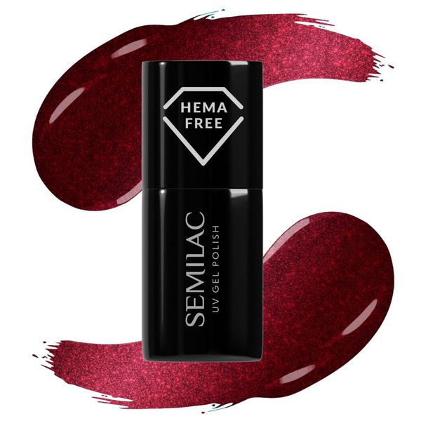 SEMILAC Lakier hybrydowy 467 Red Candle Flash 7ml zdjęcie 1