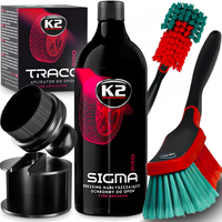 K2 SIGMA 1L DRESSING DO NABŁYSZCZANIA OPON SZCZOTKA DO FELG VIKAN APLIKATOR