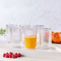 Szklanki do napojów drinków ryflowane Altom Design Selena 430 ml Zestaw 6