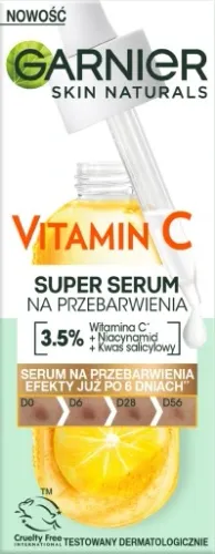 Garnier serum do twarzy na przebarwienia z witaminą C na dzień i noc na Arena.pl