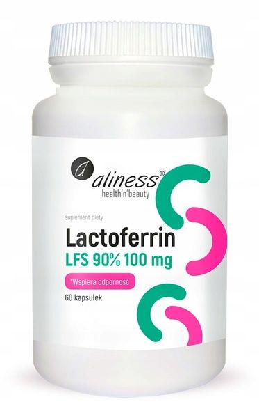 Aliness Lactoferrin LFS 90% LAKTOFERYNA 100mg 60k zdjęcie 1