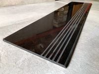 Czarne płytki schodowe 120x30 WYSOKI POŁYSK