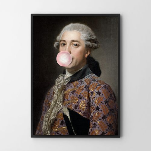 Plakat dżentelmen z balonem portret 21x29,7 cm A4 na Arena.pl