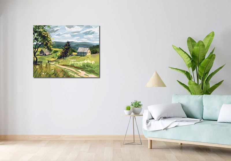 Obraz 90x70cm Bujna Wieś zdjęcie 2