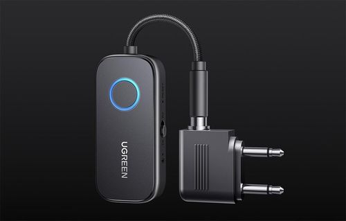 UGREEN Nadajnik Odbiornik Bluetooth BT 5.3 Mini Jack 3.5mm 300mAh + na Arena.pl