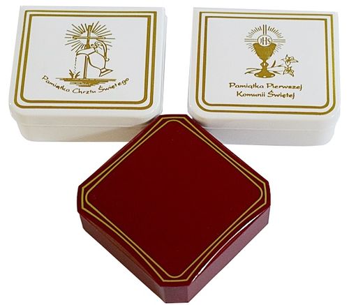 Łańcuszek Srebrny Diamentowany z Medalikiem na Komunie Srebro 925 na Arena.pl