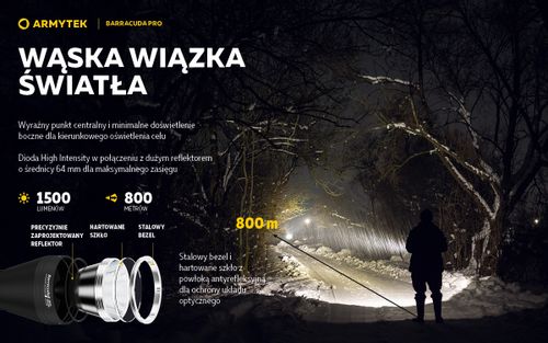 Latarka Armytek Barracuda Pro XHP35 HI White na Arena.pl