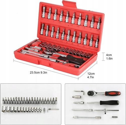 ZESTAW KLUCZY NASADOWYCH KLUCZE NASADOWE 46 TORX Bity Wkrętaki Imbusy na Arena.pl