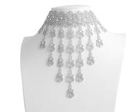 posrebrzany, ażurowy choker (c22/vip/65ag)