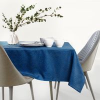 Obrus Plamoodporny GAIA 140x320 Owal Indygo AmeliaHome