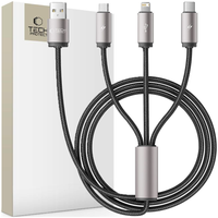 tech-protect ultraboost 3in1 lightning & type-c & micro-usb cable
