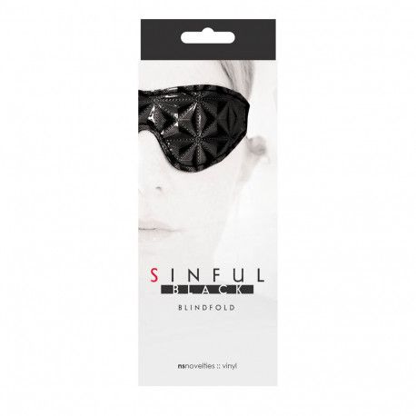 Maska na Oczy SINFUL BLINDFOLD BLACK zdjęcie 1